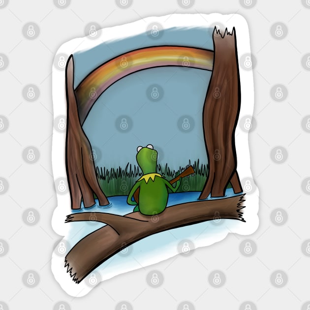 The Rainbow Connection by Kermit the Frog Sticker by Jamie Collins